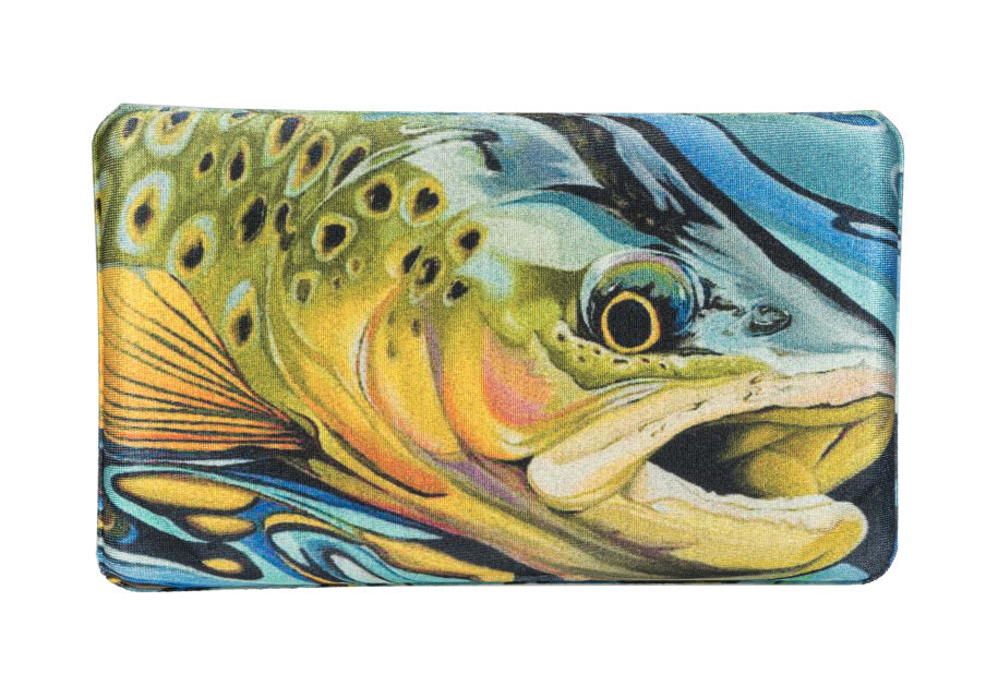 Slim Brown Trout Lycra EVA Fly Box