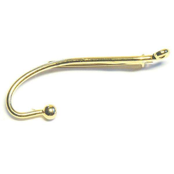 Gold Hook Brooch Pin