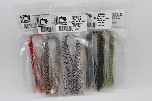 Grizzly Barred Rubber Legs - Big T Fly Fishing